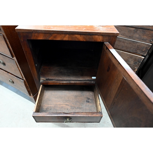 16 - A 19th century mahogany pot cupboard, 39 cm w x 39 cm d x 84 cm h