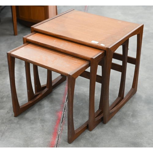 19 - A mid-century G-Plan nest of three teak tables to/w a Nathan teak corner cabinet and two Edwardian t... 