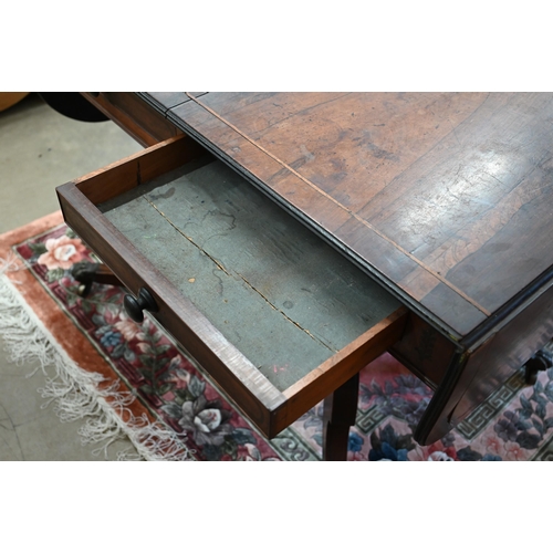 78 - A Regency rosewood sofa table with two drawers (missing handle) 158 cm w x 66 cm d x 70 cm h o/a (a/... 