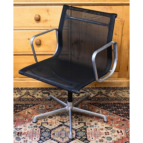 An 'ICF' Eames design office swivel chair, model EA108