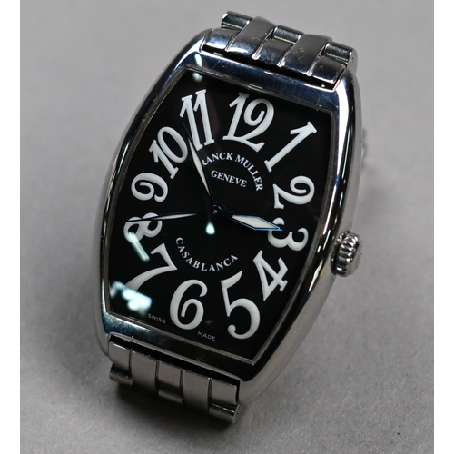 322 - Frank Muller, Geneva, a Swiss stainless steel cased 'Casablanca' automatic gents bracelet wristwatch... 