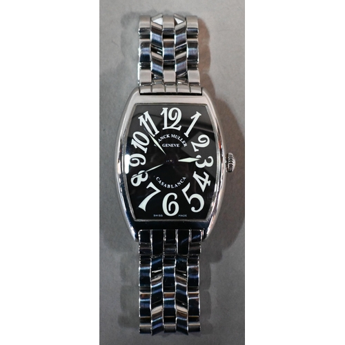 322 - Frank Muller, Geneva, a Swiss stainless steel cased 'Casablanca' automatic gents bracelet wristwatch... 