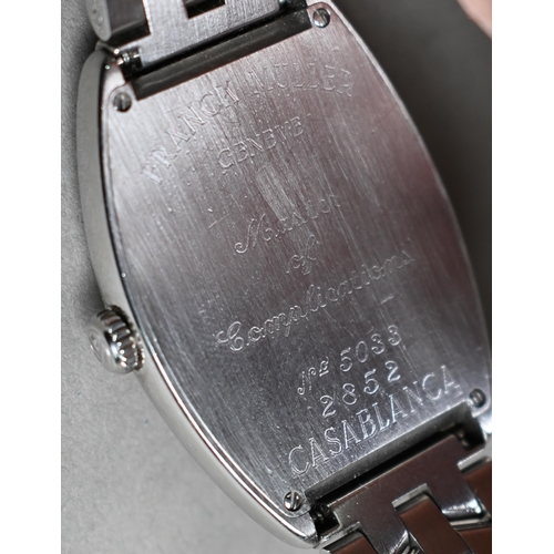 322 - Frank Muller, Geneva, a Swiss stainless steel cased 'Casablanca' automatic gents bracelet wristwatch... 