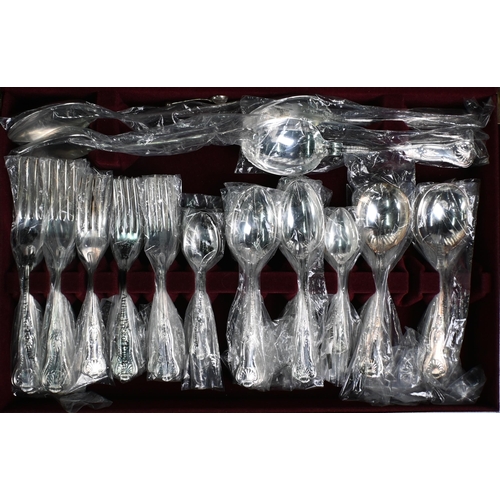 13 - A canteen of EPNS Kings pattern flatware and cutlery (with extras) - little used