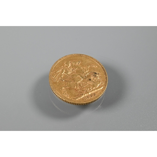 216 - A Victorian gold sovereign dated 1899