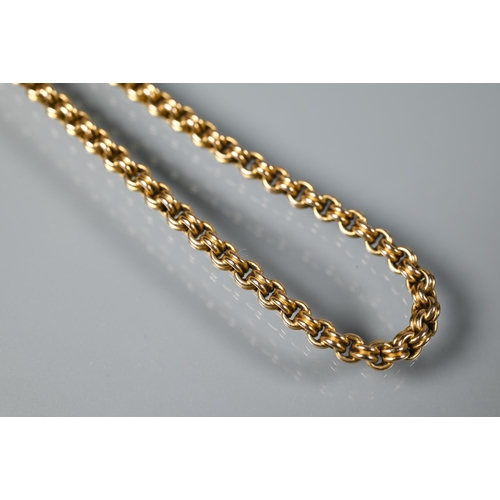 263 - A 15ct yellow gold belcher chain, 39 cm long, approx 7.2g