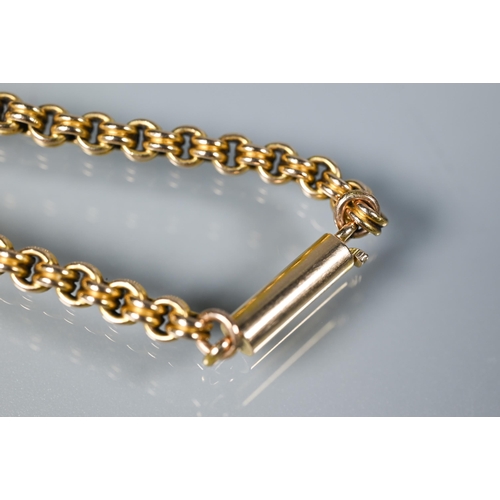 263 - A 15ct yellow gold belcher chain, 39 cm long, approx 7.2g