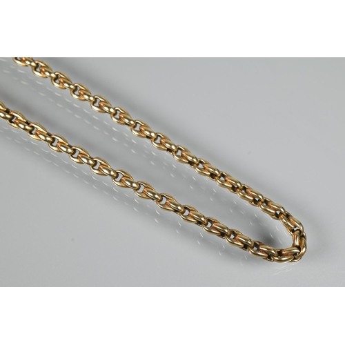 276 - A yellow gold curb link Albert chain, swivel marked 18ct, clasp marked for 9ct, 46 cm long (open), a... 