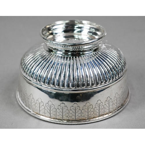 29 - A Victorian silver half-reeded sugar basin with engraved decoration, Dobson & Sons, London 1883 ... 