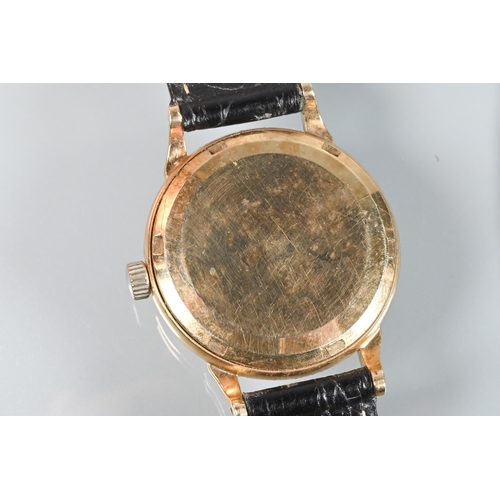 310 - Winegartens, London, two gents vintage wristwatches - one 9ct gold cased manual, champagne dial, run... 