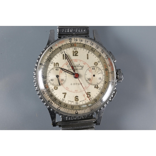 314 - A gents vintage Breitling Chronomat stainless steel wristwatch, ref 769, ser.no. 646691 circa 1940s,... 