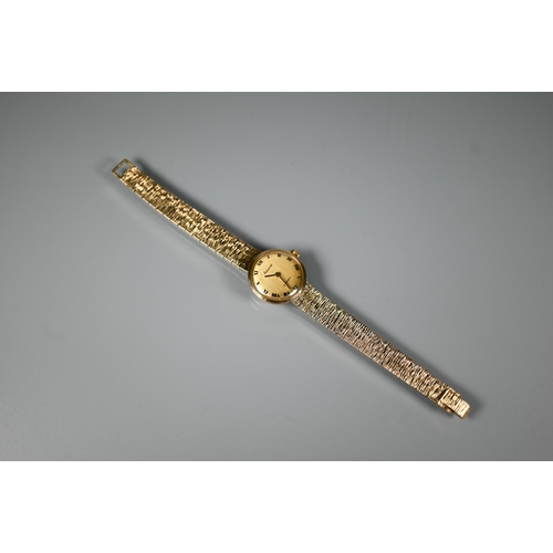 328 - A ladies 9ct gold Accurist bracelet watch, manual movement, the gilt dial with Roman numerals, the c... 