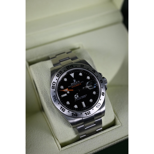 331 - A gents Rolex Oyster Perpetual Explorer II stainless steel wristwatch on deployment bracelet, ref. 2... 