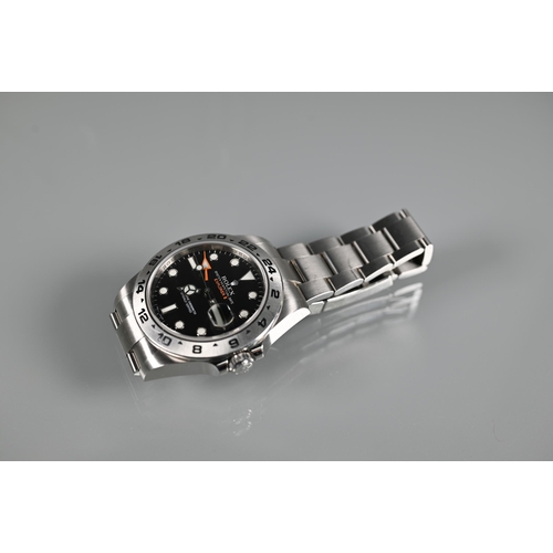 331 - A gents Rolex Oyster Perpetual Explorer II stainless steel wristwatch on deployment bracelet, ref. 2... 