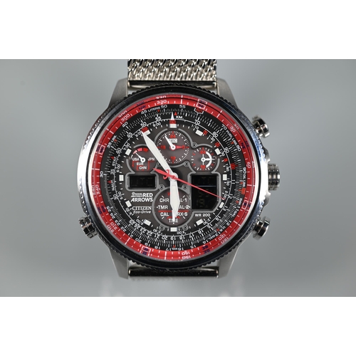 333 - A gents Citizen limited edition Red Arrows wristwatch, no. 2,890 of 5,000, model no. JY8039, eco-dri... 