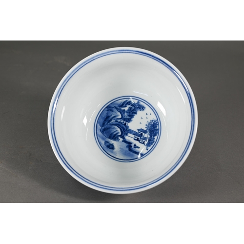 358 - A Chinese transitional style blue and white dragon charger in the mid 17th century manner, painted i... 