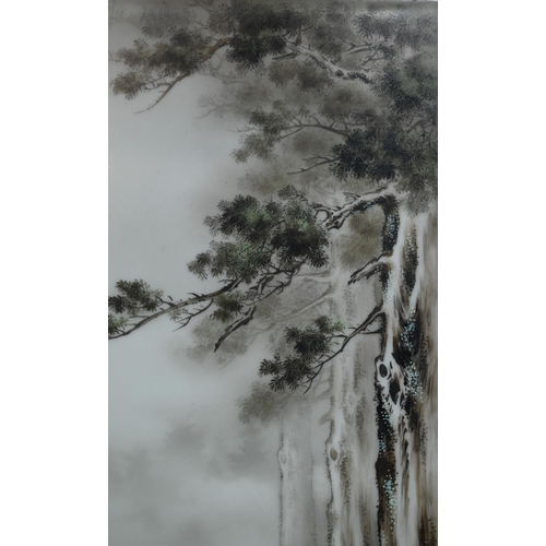 370 - Kato Zenji (1848-1918) - A late 19th or early 20th century Japanese Meiji period porcelain plaque, p... 