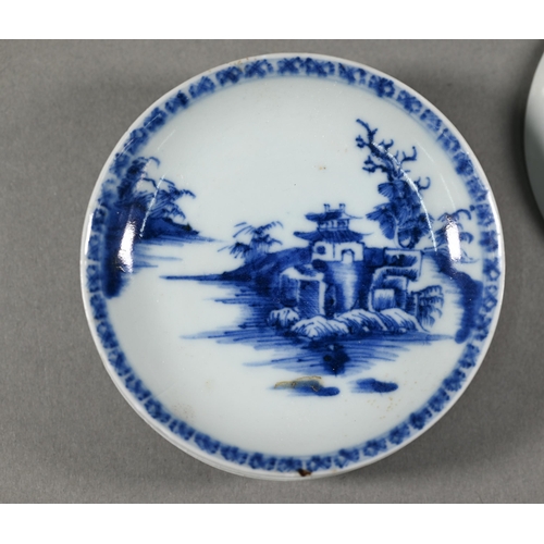 374 - Twenty-eight pieces of 18th century Chinese blue and white 'Nanking Cargo' porcelain, seventeen tea ... 