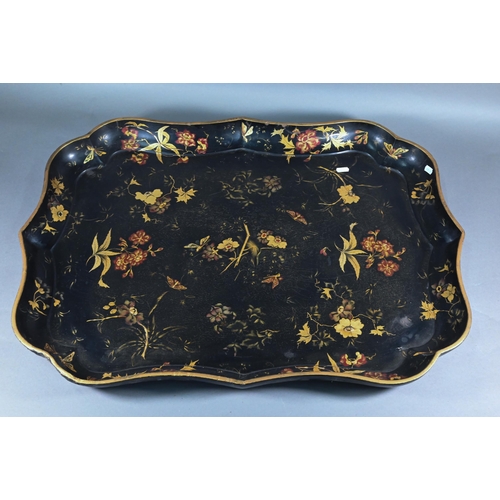 385 - A Chinese black lacquer circular box and cover, gilt decoration with landscapes and children at play... 