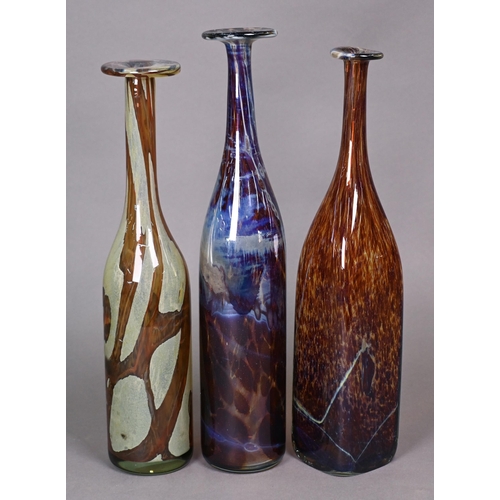 401 - Mdina glass (Malta): Four various Ming tall bottles, to/w two tortoiseshell bottles and a similar Ea... 