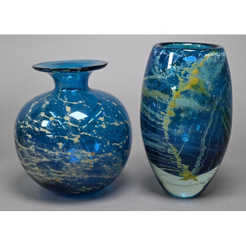 406 - Mdina glass (Malta): Seven various Sea and Sand vases, 27 - 12 cm (7)