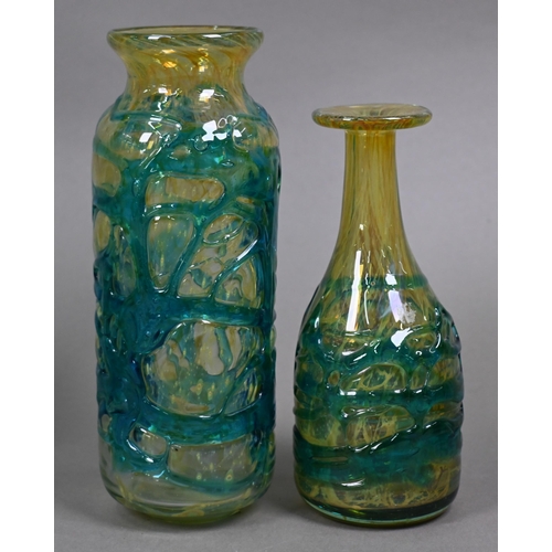 406 - Mdina glass (Malta): Seven various Sea and Sand vases, 27 - 12 cm (7)