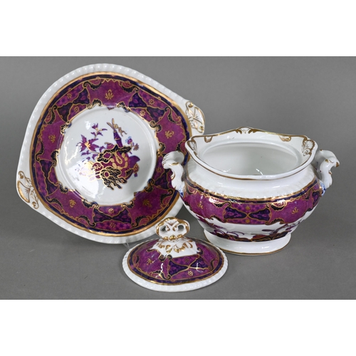 502 - A collection of Georgian and later tea wares including First Period Worcester trio and others includ... 