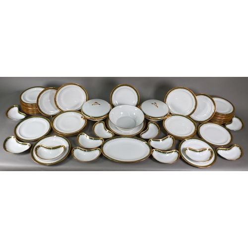 513 - An extensive set of Limoges Ceralim dinner-ware, including twelve each 25 cm/ 22.5 cm plates, 23 cm ... 