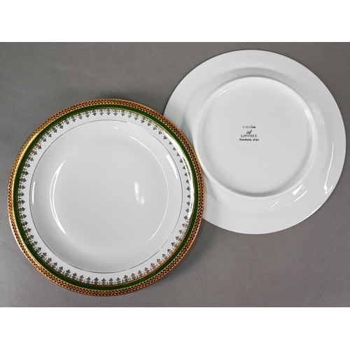 513 - An extensive set of Limoges Ceralim dinner-ware, including twelve each 25 cm/ 22.5 cm plates, 23 cm ... 