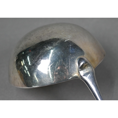 65 - A George III Old English pattern silver soup ladle, George Burrows I, London 1789, 5.4oz