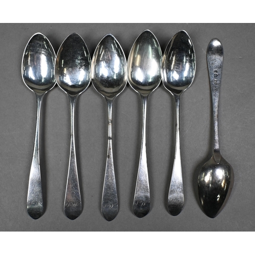 73 - Two silver sauce ladles and various other Georgian and later flatware, 13.6oz