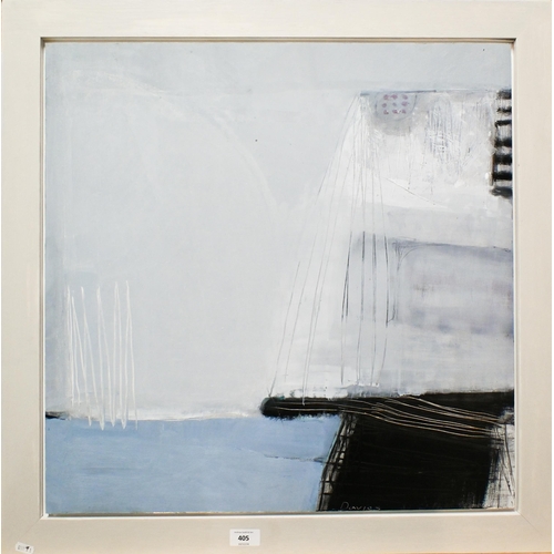 604 - AMENDED ESTIMATE Nathan Davies - Coastal abstract, oil on board, signed, 60 x 60 cm