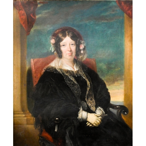 661 - 19th century English school - Portrait of Anna Maria Marchioness of Ely (died 1857), oil on canvas, ... 