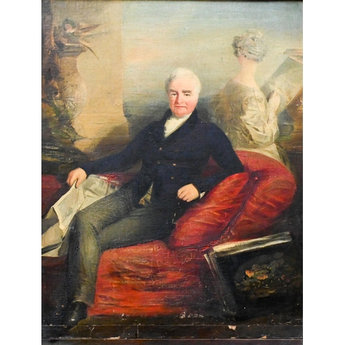 662 - 19th century English school - Portrait of George Paton (1768-1837), oil on canvas, 66 x 50 cm