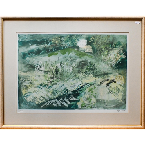 691 - John Piper (1903-1992) - 'Llangollan Farm', print, pencil signed to lower right margin, Fine Art Tra... 