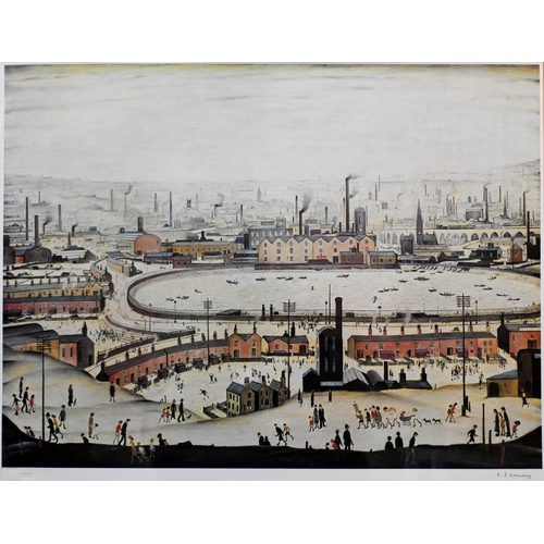 692 - Laurence Stephen Lowry (1887-1976) - 'The pond', print, pencil signed to lower right margin, Fine Ar... 