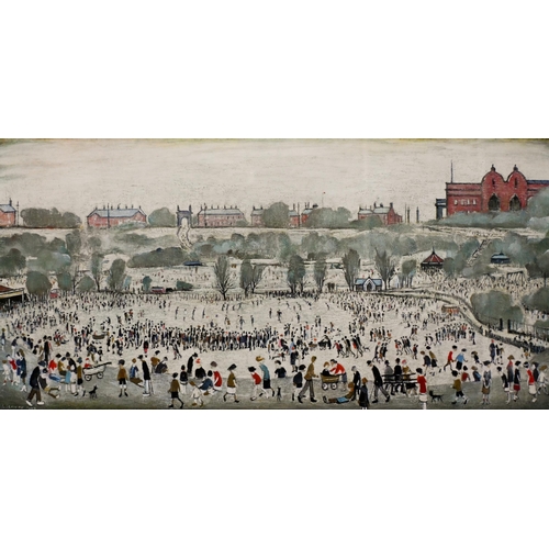 693 - Laurence Stephen Lowry (1887-1976) - 'Peel Park', print, pencil signed to lower right margin, Fine A...