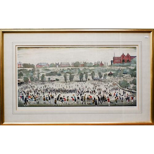 693 - Laurence Stephen Lowry (1887-1976) - 'Peel Park', print, pencil signed to lower right margin, Fine A... 