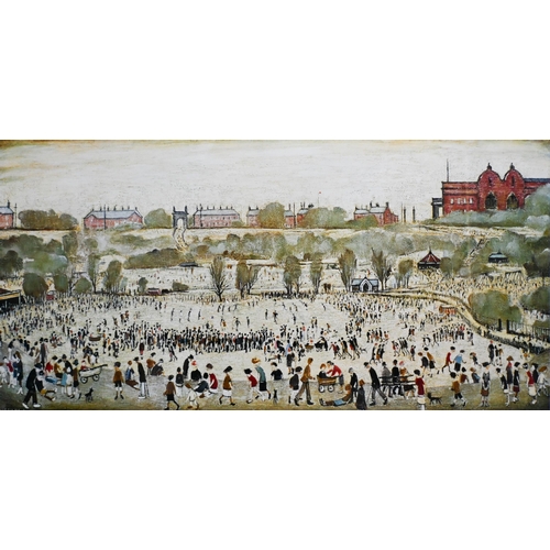 694 - Laurence Stephen Lowry (1887-1976) - 'Peel Park', gouttelette print numbered 43/75, published Felix ... 