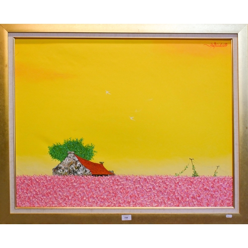 739 - Vo Tu Hung - 'Flower Garden', oil on canvas, signed, 2008, 70 x 90 cm c/w copy of Certificate of Aut... 