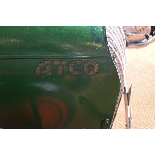 801 - A scarce Atco Junior Safety First training car, green, fitted with a 98 cc Villiers petrol engine, c... 