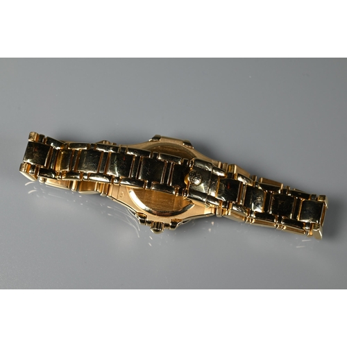 320 - A ladies Patek Phillipe Nautilus 18ct yellow gold bracelet wristwatch, quartz, ref. 4700J, No. 15307... 