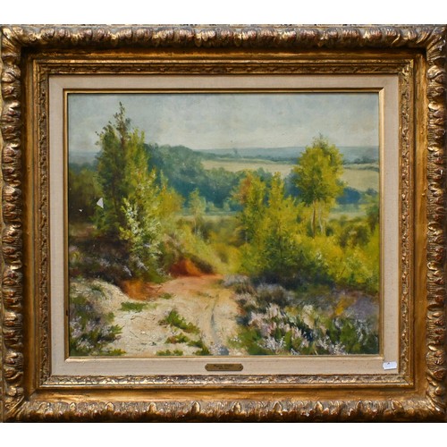 619 - Marthe Orant (1874-1957) - 'En Sologne', oil on canvas, signed lower left, 45 x 53 cm, triangular pi... 