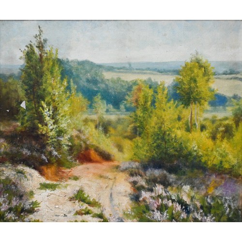 619 - Marthe Orant (1874-1957) - 'En Sologne', oil on canvas, signed lower left, 45 x 53 cm, triangular pi... 