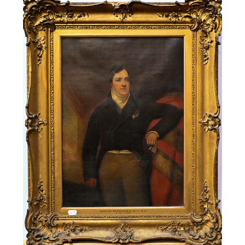 660 - 19th century English school - Portrait of John 2nd Marquess of Ely, KP (1770-1845), oil on canvas, 4... 