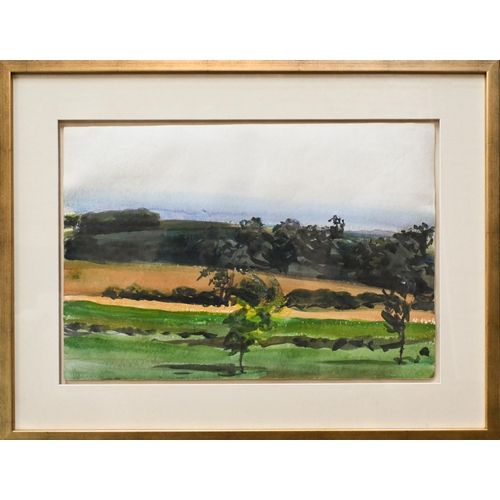 713 - Howard Morgan (1949-2020) - Welsh landscape, watercolour, unsigned, 37 x 54 cm