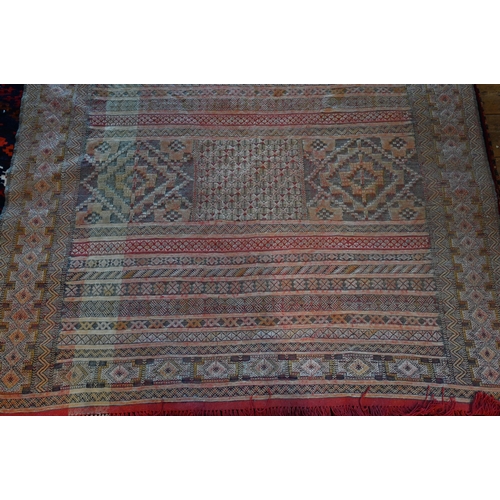 784 - A vintage Moroccan berber kilim with all-over geometric design, 285 cm x 150 cm