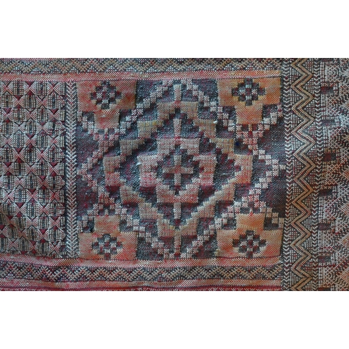 784 - A vintage Moroccan berber kilim with all-over geometric design, 285 cm x 150 cm