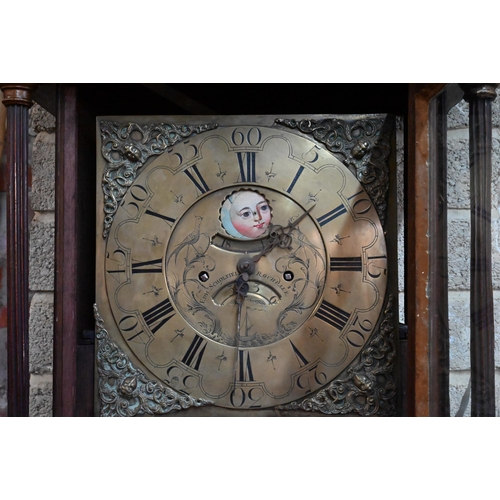 914 - Edmund Schofield, Rochdale, a George III oak longcase clock, the 30 hr movement with 32 cm engraved ... 