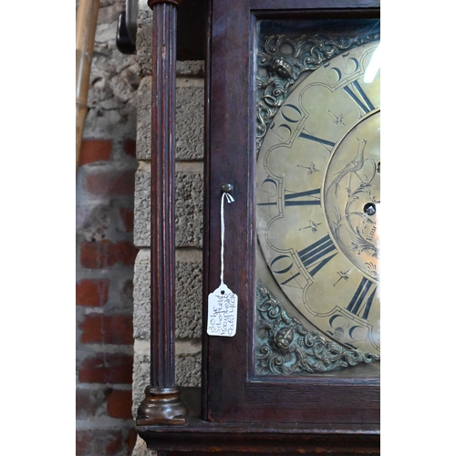 914 - Edmund Schofield, Rochdale, a George III oak longcase clock, the 30 hr movement with 32 cm engraved ... 